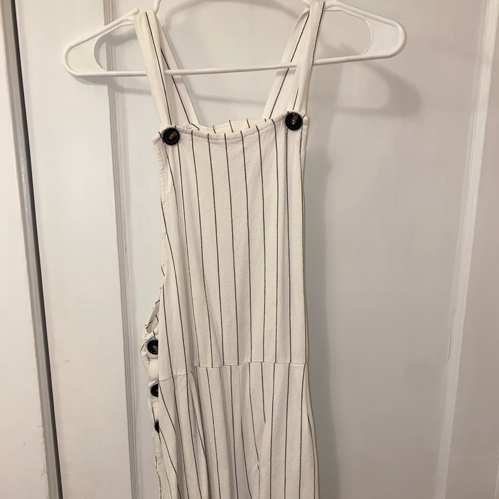 White stripped romper